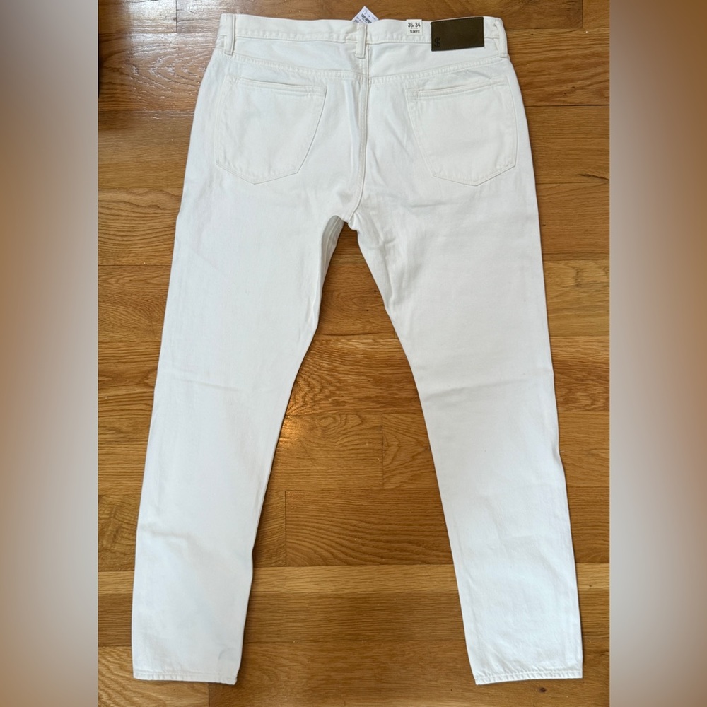 Todd Snyder White Slim Fit Jeans 5 Pocket 36 X 34 Selvedge NWT - Picture 6 of 10